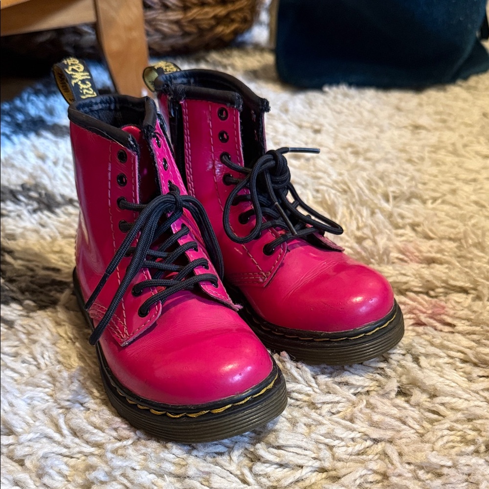 Pink patent leather Dr. martens